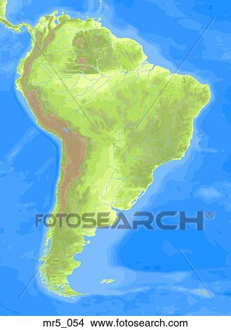 Picture - map, south america, political, atlas. Fotosearch