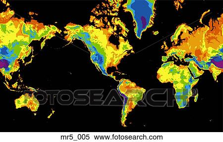 Stock Photography - map, world, mercator, americas. Fotosearch