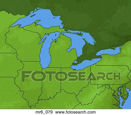 great lakes, map, united states, us, usa View Large Photo Image Stock Photo - great lakes, map, united states, us, usa. Fotosearch