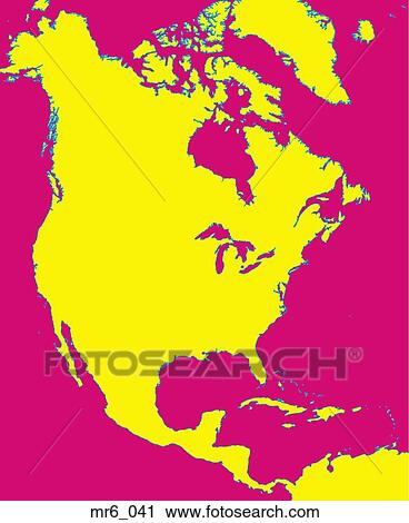 Stock Image - map, north america, united states, us, usa. Fotosearch