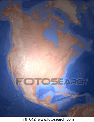 Stock Image - map, north america, united states, us, usa. Fotosearch