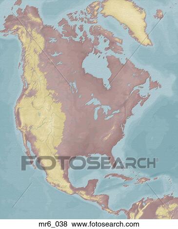 Stock Photo - map, north america, united states, us, usa. Fotosearch