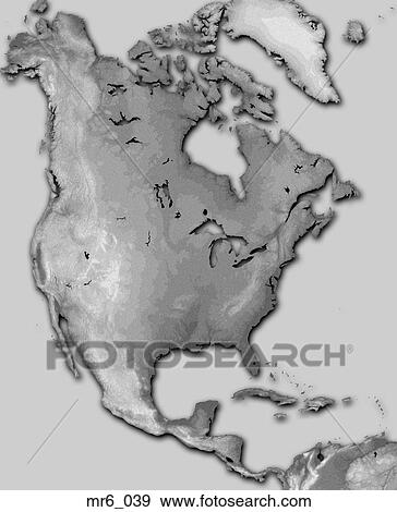 Stock Photo - map, north america, united states, us, usa. Fotosearch