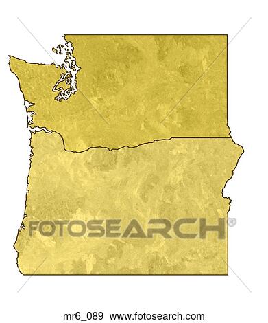 Stock Photo - map, oregon, or, northwest, atlas. Fotosearch