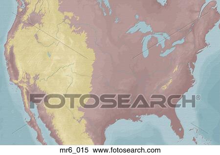 Stock Photography - map, relief, terrain, topographic, united states. Fotosearch