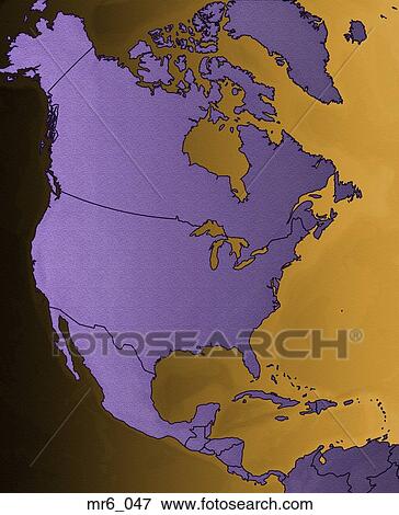 Stock Photo - map, united states, politcal, north america, atlas. Fotosearch
