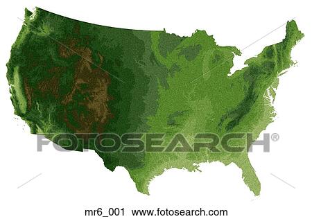 Stock Image - map, united states, us, usa. Fotosearch