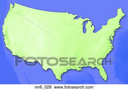 Stock Photo - map, united states, us, usa. Fotosearch