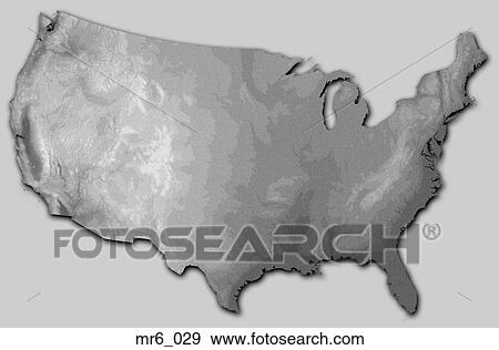 Stock Photo - map, united states, us, usa. Fotosearch