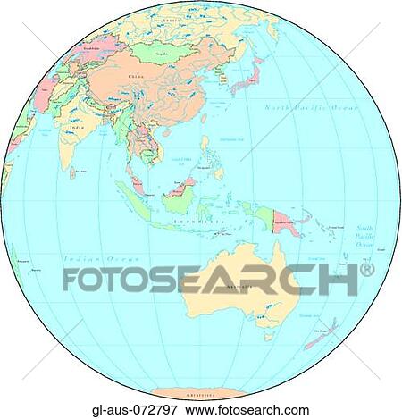 Globe over Australia, with Country Boundaries View Large Photo Image Stock Photo - Globe over Australia, with Country Boundaries. Fotosearch