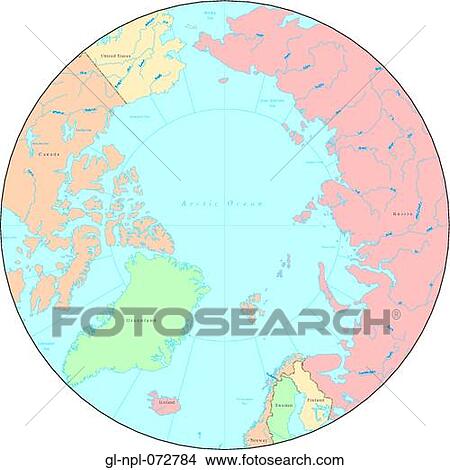 Globe over the North Pole, with Country Boundaries View Large Photo Image Picture - Globe over the North Pole, with Country Boundaries. Fotosearch