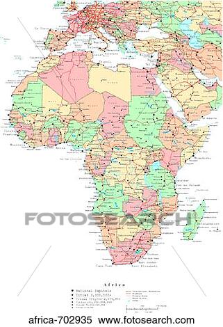 Stock Photography - Map of Africa, with Country Boundaries. Fotosearch
