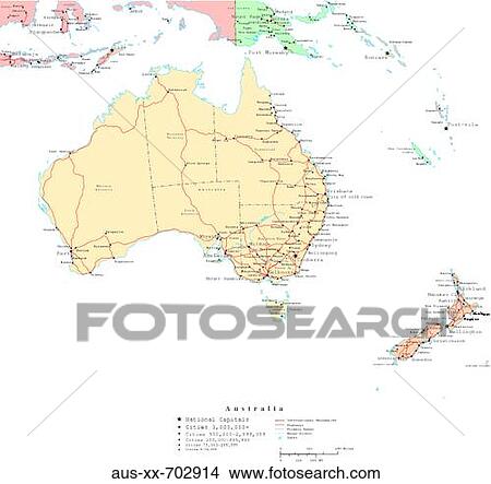 Map of Australia, with Country Boundaries View Large Photo Image Picture - Map of Australia, with Country Boundaries. Fotosearch