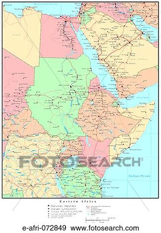 Map of Eastern Africa, with Country Boundaries View Large Photo Image Stock Photo - Map of Eastern Africa, with Country Boundaries. Fotosearch
