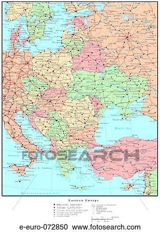 Map of Eastern Europe, with Country Boundaries View Large Photo Image Stock Image - Map of Eastern Europe, with Country Boundaries. Fotosearch