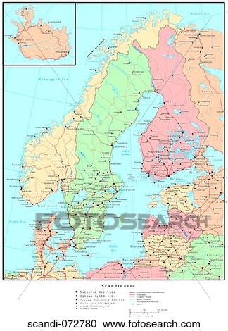 Map of Scandinavia, with Country Boundaries View Large Photo Image Stock Image - Map of Scandinavia, with Country Boundaries. Fotosearch