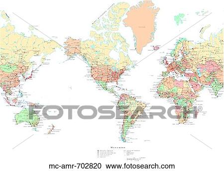 Map of World, with Country Boundaries View Large Photo Image Stock Image - Map of World, with Country Boundaries. Fotosearch