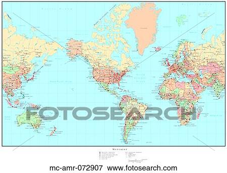 Map of World, with Country Boundaries View Large Photo Image Stock Photo - Map of World, with Country Boundaries. Fotosearch