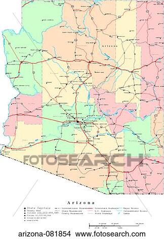 Picture - map, political, united states, usa, states. Fotosearch