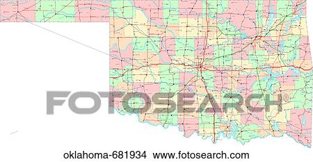 Picture - map, political, united states, usa, states. Fotosearch
