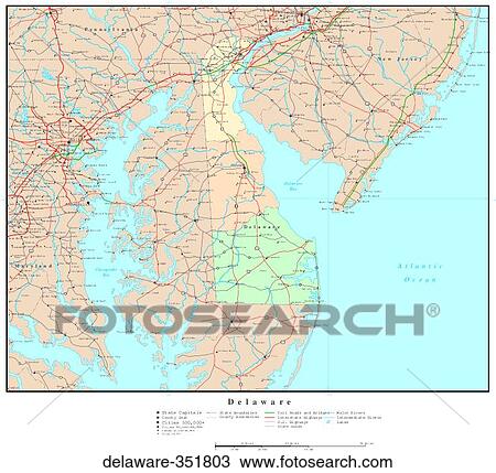 Stock Image - map, political, united states, usa, states. Fotosearch