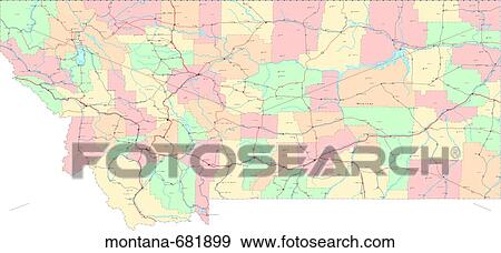 Stock Photo - map, political, united states, usa, states. Fotosearch