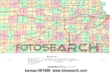 Stock Photograph - map, political, united states, usa, states. Fotosearch