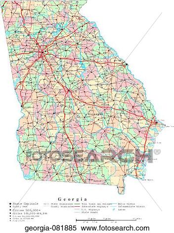Stock Photography - map, political, united states, usa, states. Fotosearch