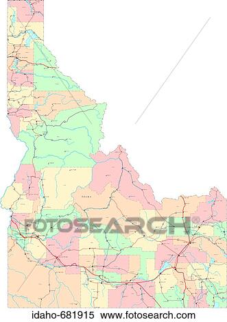 Stock Photography - map, political, united states, usa, states. Fotosearch