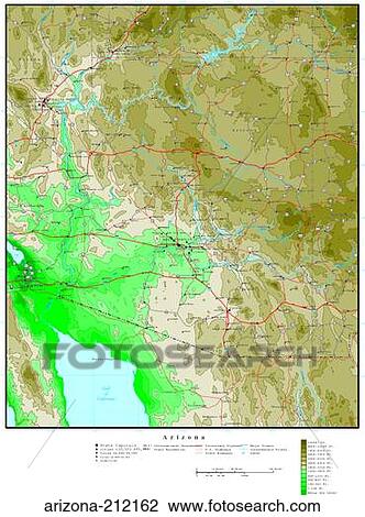Stock Image - map, contour, united states, usa, states. Fotosearch