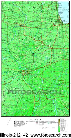 Stock Image - map, contour, united states, usa, states. Fotosearch