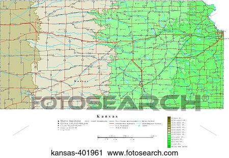 Stock Image - map, contour, united states, usa, states. Fotosearch
