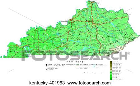 Stock Image - map, contour, united states, usa, states. Fotosearch
