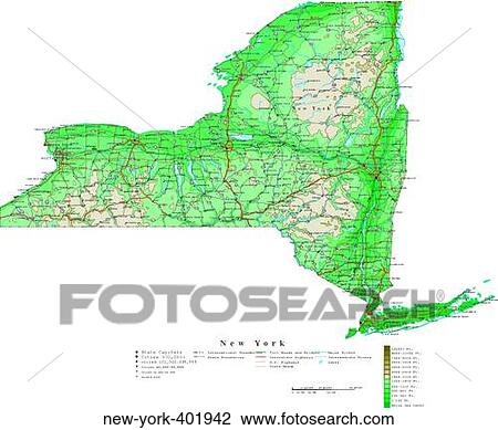 Stock Image - map, contour, united states, usa, states. Fotosearch