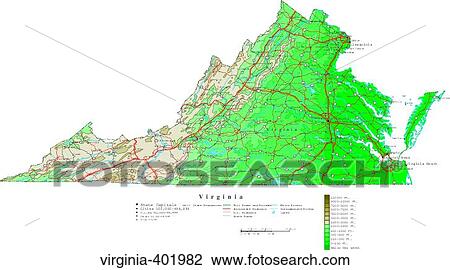 Stock Image - map, contour, united states, usa, states. Fotosearch