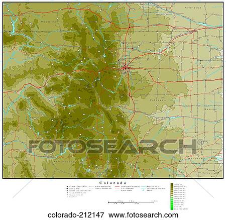 Stock Photo - map, contour, united states, usa, states. Fotosearch