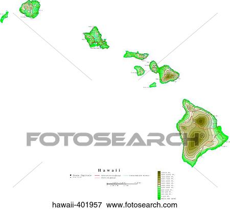 Stock Photo - map, contour, united states, usa, states. Fotosearch