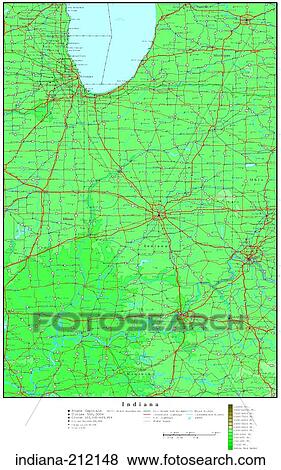 Stock Photo - map, contour, united states, usa, states. Fotosearch