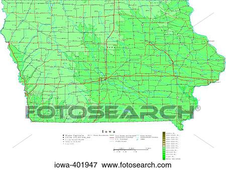 Stock Photo - map, contour, united states, usa, states. Fotosearch