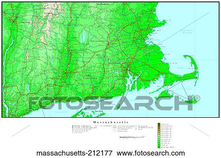 Stock Photo - map, contour, united states, usa, states. Fotosearch