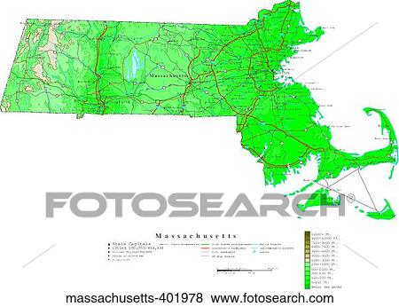 Stock Photo - map, contour, united states, usa, states. Fotosearch