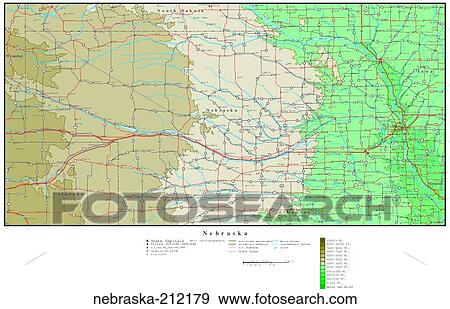 Stock Photo - map, contour, united states, usa, states. Fotosearch