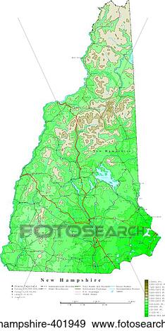 Stock Photo - map, contour, united states, usa, states. Fotosearch