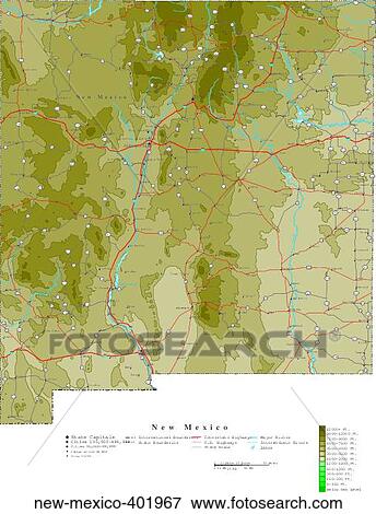 Stock Photo - map, contour, united states, usa, states. Fotosearch