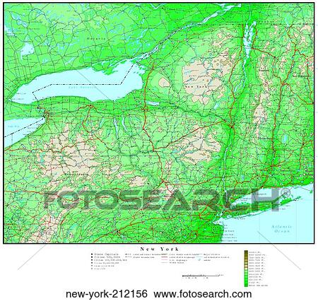 Stock Photograph - map, contour, united states, usa, states. Fotosearch