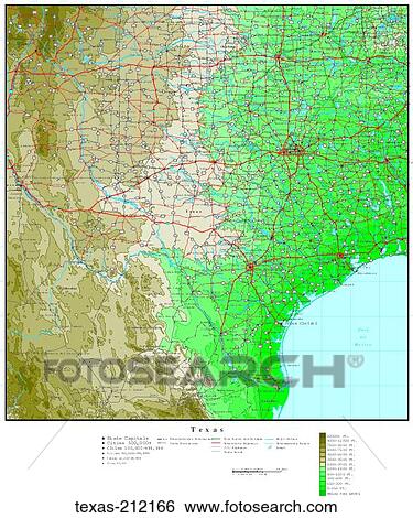 Stock Photograph - map, contour, united states, usa, states. Fotosearch