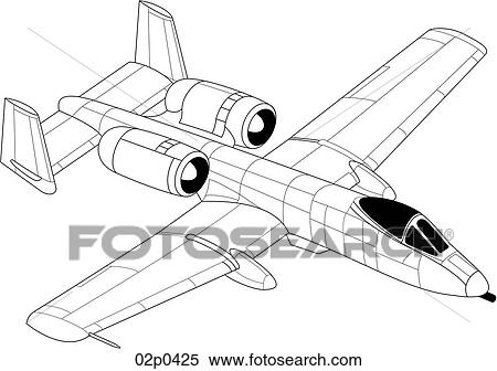 Clipart - a-10 perspective. Fotosearch