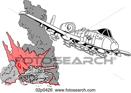 Clip Art - a-10 w tank. Fotosearch