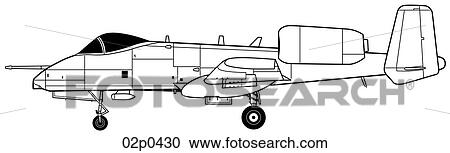 a-10a side view View Large Clip Art Graphic Clipart - a-10a side view. Fotosearch