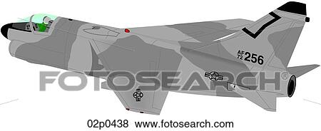 Clip Art - a-7d corsair ii. Fotosearch